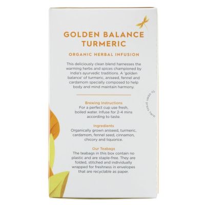 Dragonfly Tea Organic Golden Balance Turmeric Tea 20s
