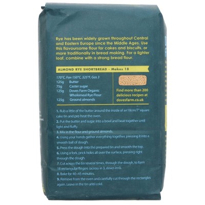 Buy Doves Farm Organic Rye Flour 1kg Flours & Bread Mixes Online − UK Supplier