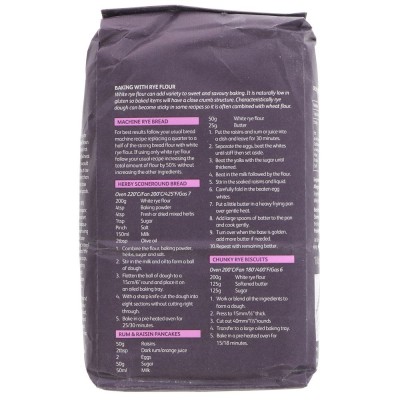 Buy Doves Farm White Rye Flour Organic 1kg Flours & Bread Mixes Online − UK Supplier