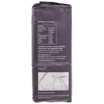 Buy Doves Farm White Rye Flour Organic 1kg Flours & Bread Mixes Online − UK Supplier