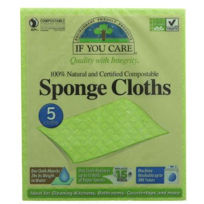 If You Care Sponge Cloths - 100% Natural 5 Pack