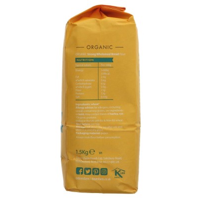 Buy Doves Farm Organic Strong Wholemeal Bread Flour 1.5kg Flours & Bread Mixes Online − UK Supplier