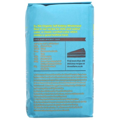 Buy Doves Farm Organic Self Raising Wholemeal Flour 1kg Flours & Bread Mixes Online − UK Supplier