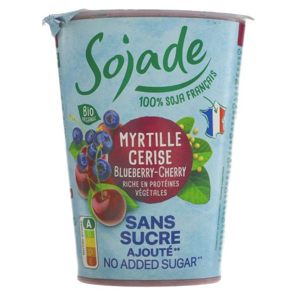Sojade Organic NAS Soya Yoghurt - Blueberry & Cherry 400g