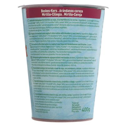 Sojade Organic NAS Soya Yoghurt - Blueberry & Cherry 400g