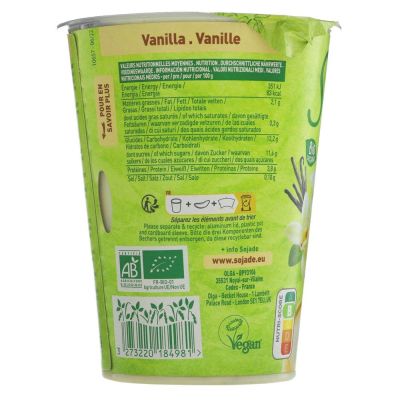 Sojade Vanilla Yoghurt 400g