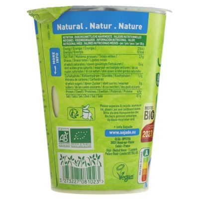 Sojade Organic Soya Yogurt - Natural 400g