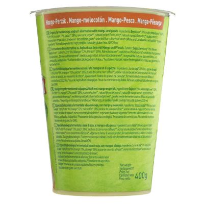 Sojade Organic Soya Yogurt - Mango & Peach 400g
