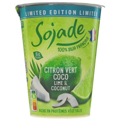 Sojade Organic Soya Yogurt - Lime and Coconut 400g