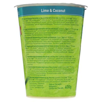 Sojade Organic Soya Yogurt - Lime and Coconut 400g