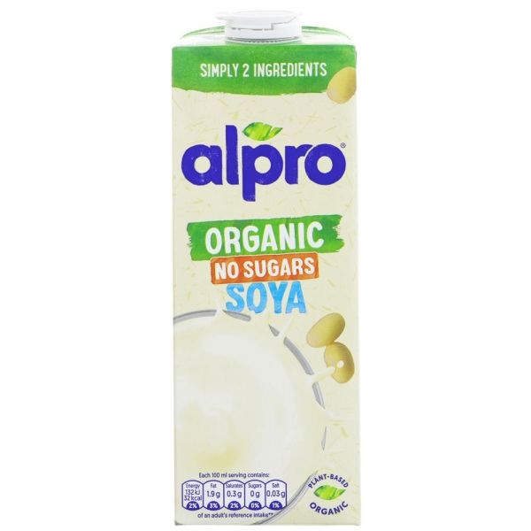 Alpro Organic Soya Drink Unsweetened 1ltr