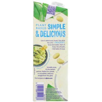 Alpro Organic Soya Drink Unsweetened 1ltr