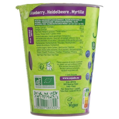 Sojade Organic Soya Yogurt - Blueberry 400g