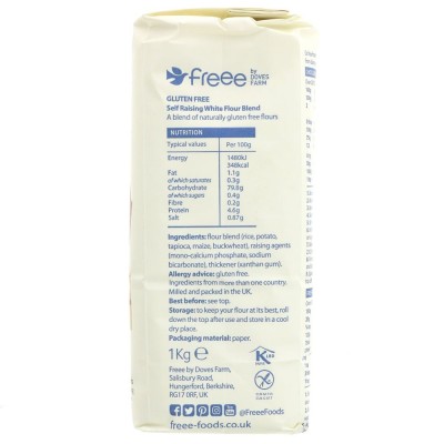 Buy Doves Farm Gluten Free Self Raising White Flour 1kg Flours & Bread Mixes Online − UK Supplier