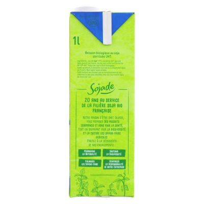 Sojade Organic Soya Milk Sweetened 1ltr