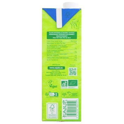 Sojade Organic Soya Milk Sweetened 1ltr