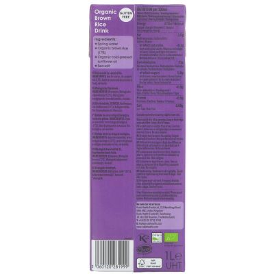 Rude Health Organic Brown Rice Drink 1ltr