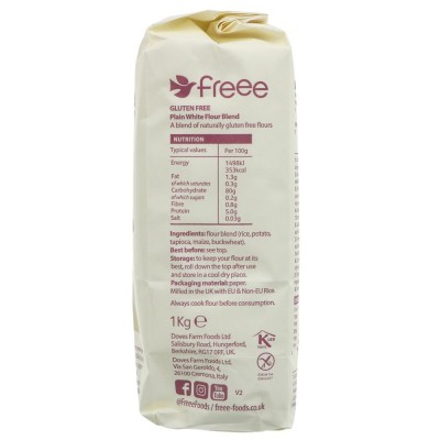 Buy Doves Farm Gluten Free Plain White Flour 1kg Flours & Bread Mixes Online − UK Supplier