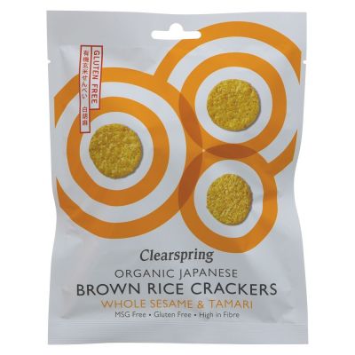 Clearspring Organic Japanese Brown Rice Crackers 40g