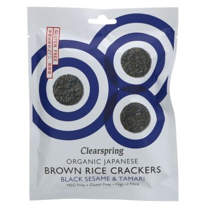 Clearspring Brown Rice Crackers Sesame & Tamari 40g