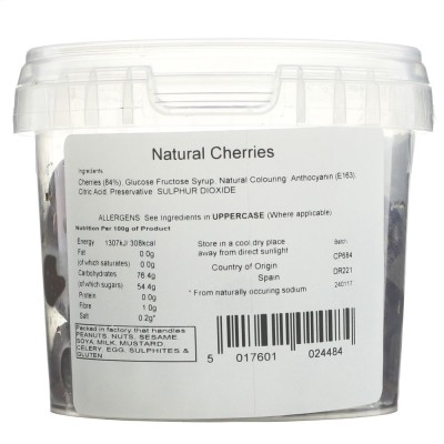 Suma Dark Red Glace Cherries 200g