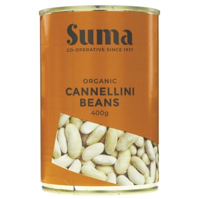 Buy Suma Wholefoods Organic Cannellini Beans 400g Beans & Pulses - Canned Online − UK Supplier
