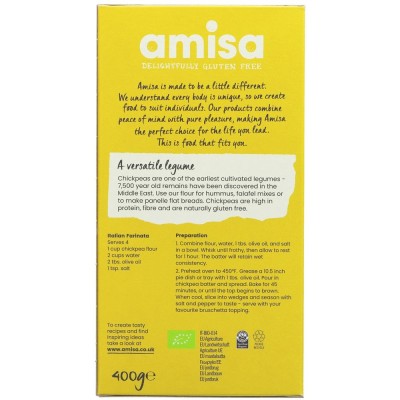 Amisa Organic Chickpea Flour 400g