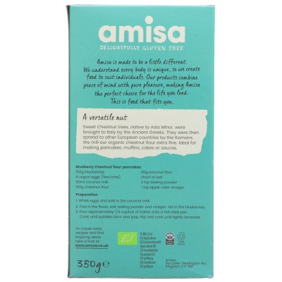 Buy Amisa Organic Chestnut Flour Flours & Bread Mixes Online − UK Supplier