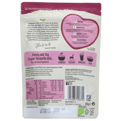 Buy Linwoods Milled Chia Superfoods & Sports Nutrition; Digestive Health Online − UK Supplier