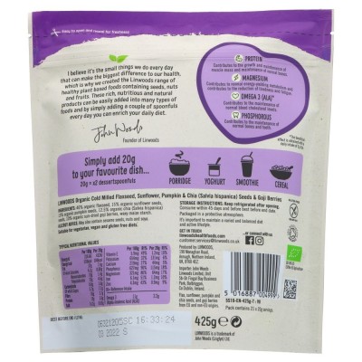 Buy Linwoods Flax Sunflower Pumpkin Sesame & Goji 425g Superfoods & Sports Nutrition Online − UK Supplier