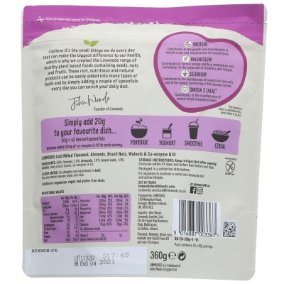 Buy Linwoods Flax Almond Brazil Walnut Q10 Superfoods & Sports Nutrition Online − UK Supplier