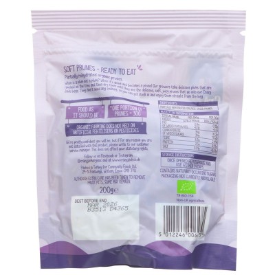Buy Crazy Jack Organic Soft Prunes 200g Online − UK Supplier