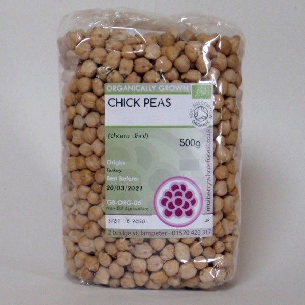 Mulberry Bush Wholefoods Organic Chick Peas 500g