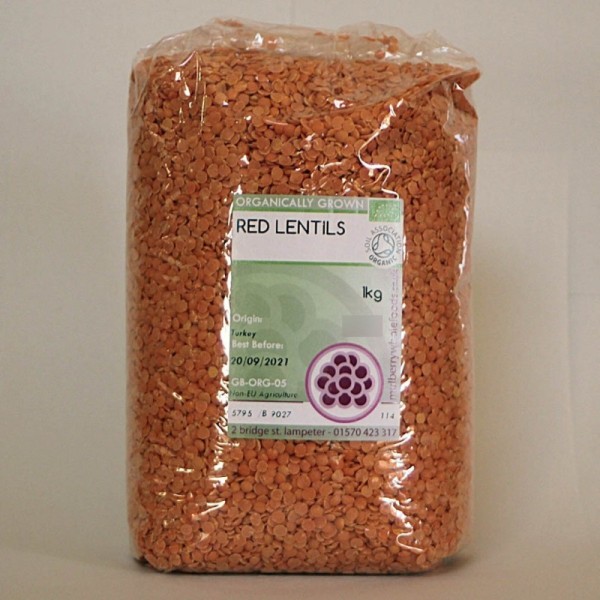 Mulberry Bush Wholefoods Organic Red Lentils 1kg