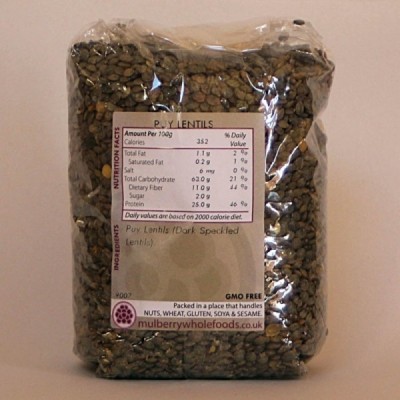 Buy Mulberry Bush Wholefoods Puy Lentils 500g Dried Beans & Pulses Online − UK Supplier