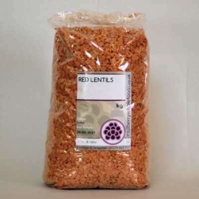 Buy Mulberry Bush Wholefoods Red Lentils 1kg Dried Beans & Pulses Online − UK Supplier