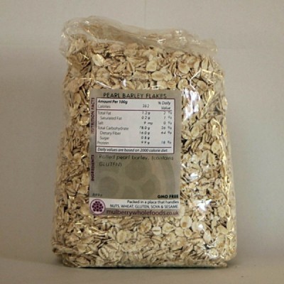 Buy Mulberry Bush Wholefoods Pearl Barley Flakes 500g Dried Cereals Online − UK Supplier
