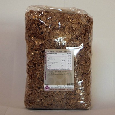 Buy Mulberry Bush Wholefoods Toasty Wheat Flakes 500g Dried Cereals Online − UK Supplier