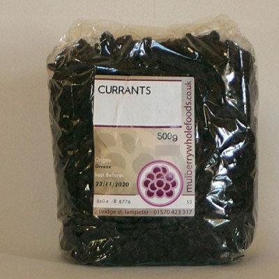 Buy Mulberry Bush Wholefoods Currants 500g Dried Fruit Online − UK Supplier
