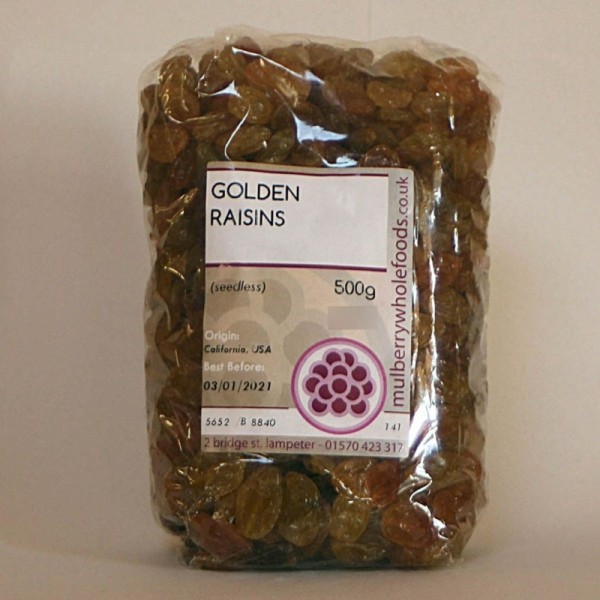 Mulberry Bush Wholefoods Golden Raisins 500g