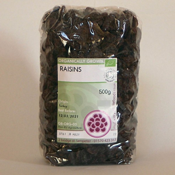 Mulberry Bush Wholefoods Organic Raisins 500g