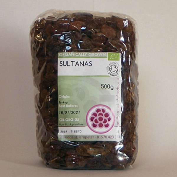 Mulberry Bush Wholefoods Organic Sultanas 500g