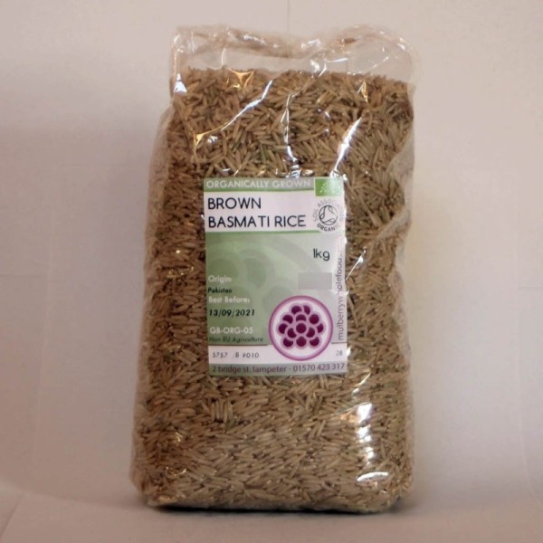 Mulberry Bush Wholefoods Organic Brown Basmati Rice 1kg