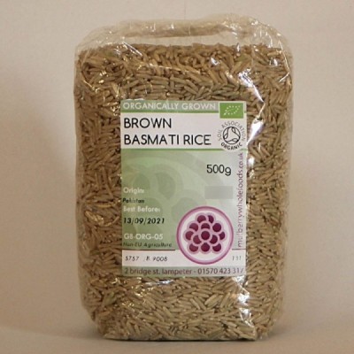 Buy Mulberry Bush Wholefoods Organic Brown Basmati Rice 500g Dried Grains Online − UK Supplier