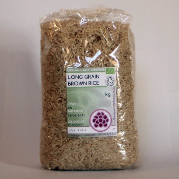 Mulberry Bush Wholefoods Organic Long Grain Brown Rice 1kg