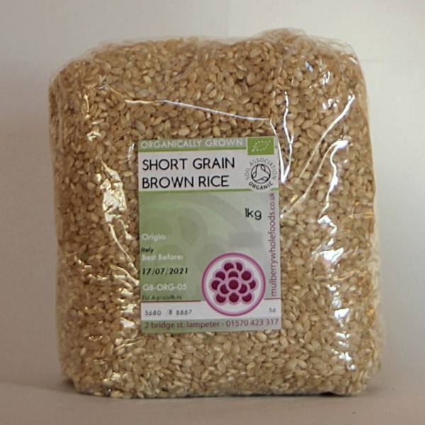 Mulberry Bush Wholefoods Organic Short Grain Brown Rice 1kg