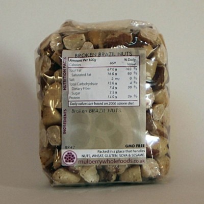 Buy Mulberry Bush Wholefoods Broken Brazil Nuts 250g Dried Nuts Online − UK Supplier