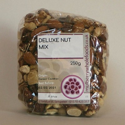 Buy Mulberry Bush Wholefoods Deluxe Nut Mix 250g Dried Nuts Online − UK Supplier