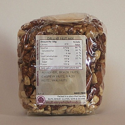 Buy Mulberry Bush Wholefoods Deluxe Nut Mix 250g Dried Nuts Online − UK Supplier
